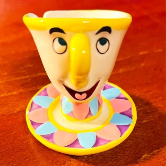 Disney Art Disney Chip Mini Tea Cup Beauty And The Beast Figurine